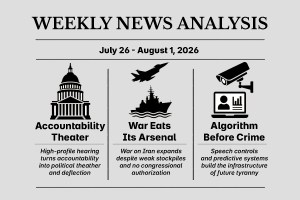 Weekly News Analysis - July 26 - August 1, 2026 (Week 30)